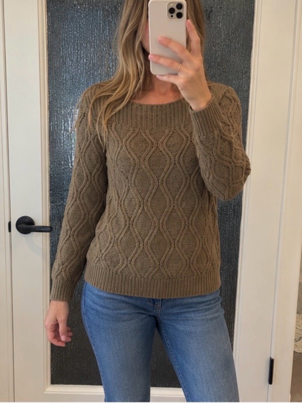 Loft Women’s Cable Knit Sweater - Brown